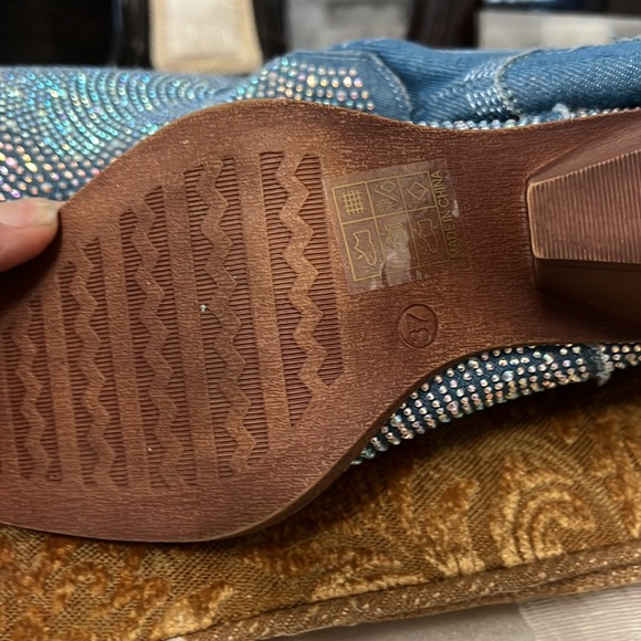 Denim bootwestern  rhinestone brand new new tag size 7 - Picture 5 of 6